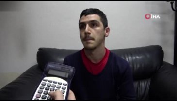 Hesap makinasına meydan okuyan garson