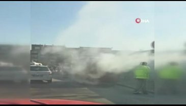 Bursa'da öfkeli sürücü minibüsünü ateşe verdi