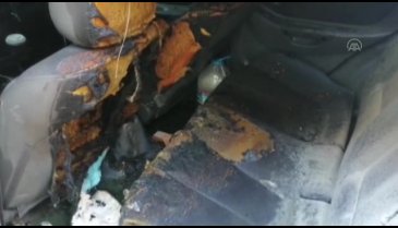 Bursa'da park halindeki otomobilde yangın