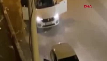 Otomobilde kadına şiddet kamerada