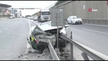 TEM'de hafif ticari araç alev alev yandı