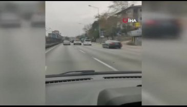 Bursa'da trafikte yarıştılar