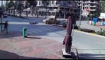 Motosiklet sürücüsü ölümden döndü
