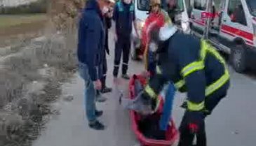 Bursa'da beton mikseri devrildi! Sürücü ağır yaralandı