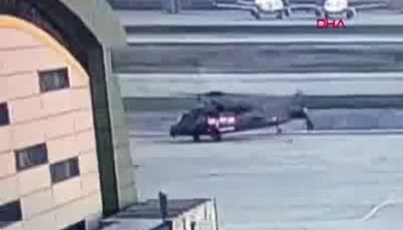 Sabiha Gökçen'deki helikopter kazasının güvenlik kamerası görüntüleri