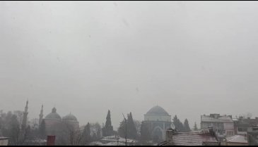 Bursa'da lapa lapa kar yağışı!