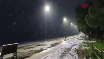 Bursa'da kar yağışı, İznik Gölü'ne can suyu oldu