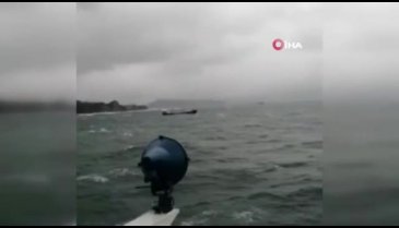 Kuru yük gemisinin batma anı kameralara böyle yansıdı