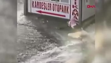 Bursa'da buzlu yolda düşen baba kızını böyle kurtardı