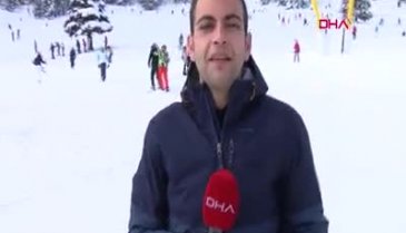 Bursa Uludağ'da sömestir tatilinin ilk gününde pistler doldu, taştı