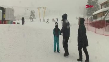 Bursa Uludağ'da pistler doldu