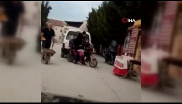 Bursa'da 5 çocuk bir yetişkinin bindiği elektrikli bisikleti görenler şaştı kaldı