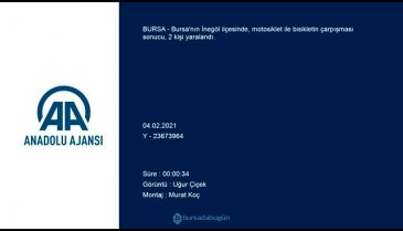 Bursa'da motosiklet ile bisikletin çarpıştığı kazada 2 kişi yaralandı