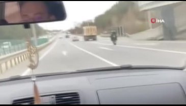 Bursa'da tek teker şov yapan sürücüye ceza! Ehliyetine el konuldu