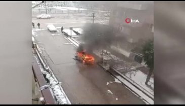 Bursa'da patlama sesinin ardından küle döndü