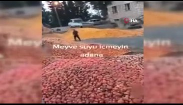 Dönerle dans ve ekmekten sonra meyve suyu rezilliği!