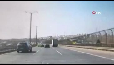 İstanbul'da lüks otomobil bariyerlere girdi!