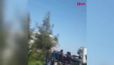 Markette küçük çocuk ve annesini taciz etti, mahalleli tarafından dövüldü