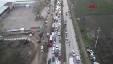 Bursa'da katliam gibi kaza! - 3 (DRONE GÖRÜNTÜSÜ)