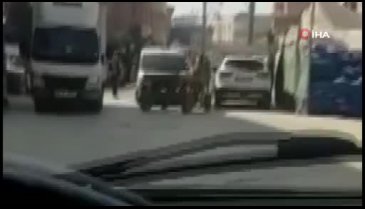 Bursa'da başıboş at arabası otomobille çarpıştı