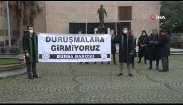 Bursa'da avukatlar sessiz eylem başlattı! Duruşmalara girmeyecekler