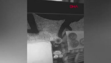Bursa'da fırından sadaka kutusu hırsızlığı kamerada