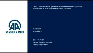 Marketteki silahlı soygun girişimi kamerada