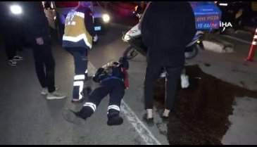 Bursa'da kısıtlama saatinde moto kuryeler çarpıştı: 1 kişi yaralandı