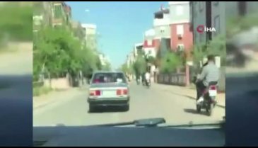 Asker uğurlama konvoyunda araçtan sarkıp, binaların arasında havaya ateş etti