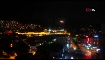 Bursa'da havai fişekli kutlama