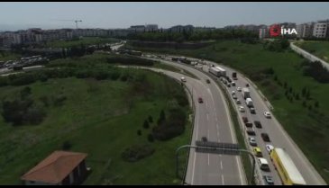 Bursa İzmir Otobanı'nda trafik durma noktasına geldi!