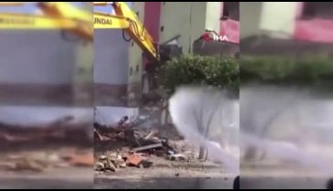 Kontrollü yıkım kontrolden çıktı: O anlar kamerada
