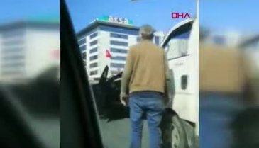 Yol verme kavgasında yangın söndürme tüpüyle saldırdı
