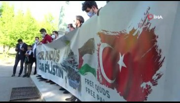 Bursa'da eğitim gören Filistinli öğrencilerden Kudüs için dua