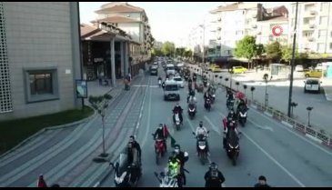 Bursa İnegöl'de Filistin'e destek konvoyu