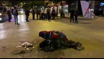 Bursa'da taksici ve motosiklet sürücüsü kaza yaptı