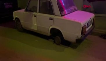 Bursa'da park halindeki aracın lastiğini söküp kendi aracına taktı!