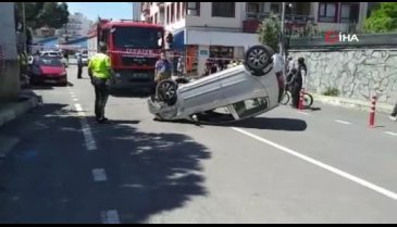 Bursa'da otomobil takla atarak durabildi: 1'i ağır 2 yaralı