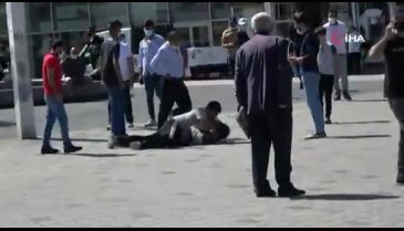 Taksim'de kavga kamerada