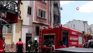 Evini yakan kadın apartmanı kilitleyerek kaçtı