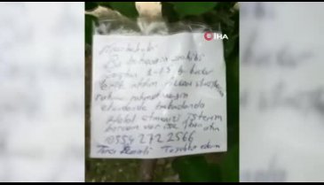Bursa'da erik ağacının dalına not bıraktı, "Borcum var ise iban atın"