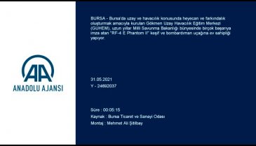 Bursa Gökmen Uzay Havacılık Eğitim Merkezi'ne konuşlandırılan F4 uçağı ziyaretçilerini bekliyor