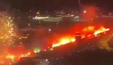 Bursaspor taraftarından görkemli kutlama