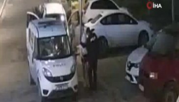 FETÖ soruşturması geçiren polisten kadına şiddet kamerada