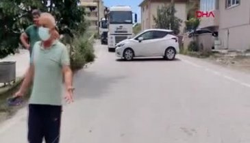 Bursa'da mahalle sakinlerinin ağır tonajlı kamyon isyanı