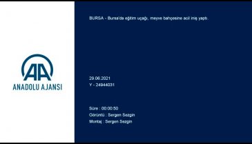Bursa'da eğitim uçağı havalimanı yerine meyve bahçesine indi! 2 kişi hafif yaralı (drone)