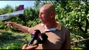 Bursa'da uçağın mecburi iniş yaptığı bahçenin sahibi: "Ben geldiğimde yaralıların durumu iyiydi"