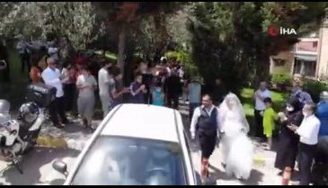 Bursa'da motosikleti düğün arabası yaptılar