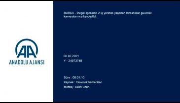 Bursa'da iş yerlerinden hırsızlıklar kameralara yansıdı