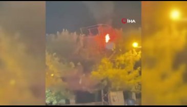 Elektrik trafosu bomba gibi patladı